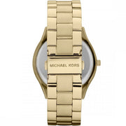  Shop Authentic Michael Kors Slim Runway Gold Dial Gold Stainless Steel Strap Watch for Women - MK3179 - Luxxuri