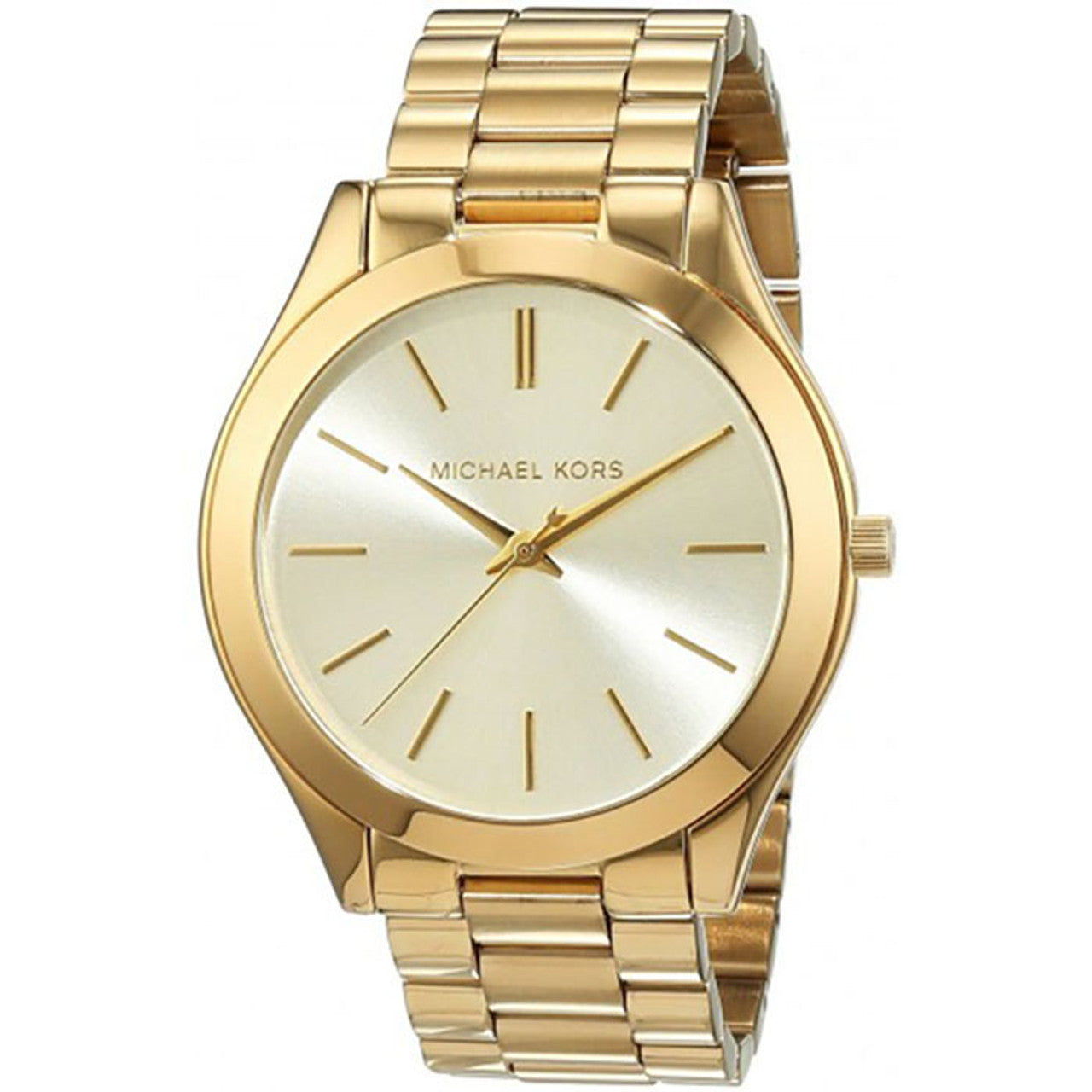 Shop Authentic Michael Kors Slim Runway Gold Dial Gold Stainless Steel Strap Watch for Women - MK3179 - Luxxuri