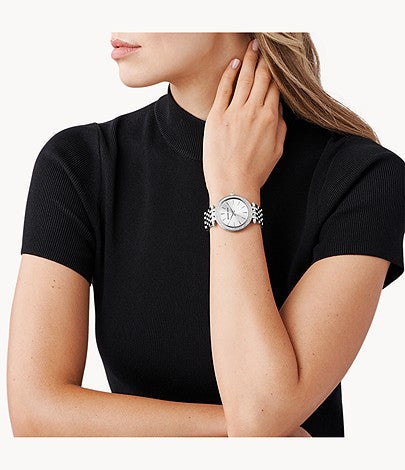  Shop Authentic Michael Kors Darci Silver Dial Silver Stainless Steel Strap Watch for Women - MK3190 - Luxxuri