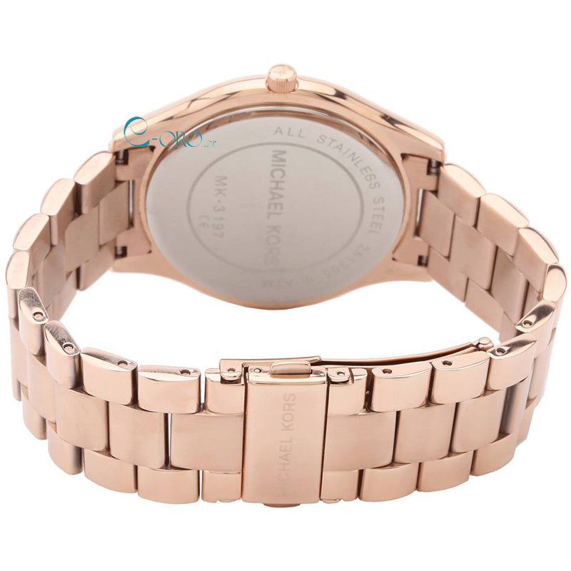  Shop Authentic Michael Kors Slim Runway Rose Gold Dial Rose Gold Steel Strap Watch for Women - MK3197 - Luxxuri