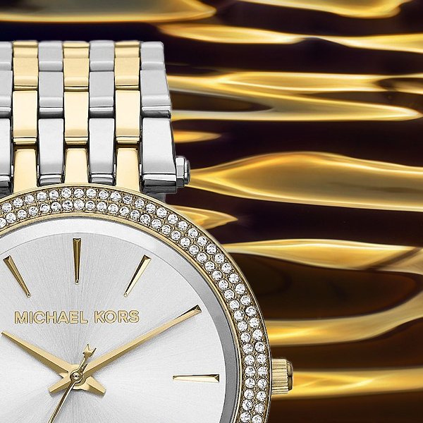  Shop Authentic Michael Kors Darci Silver Dial Two Tone Stainless Steel Strap Watch for Women - MK3215 - Luxxuri