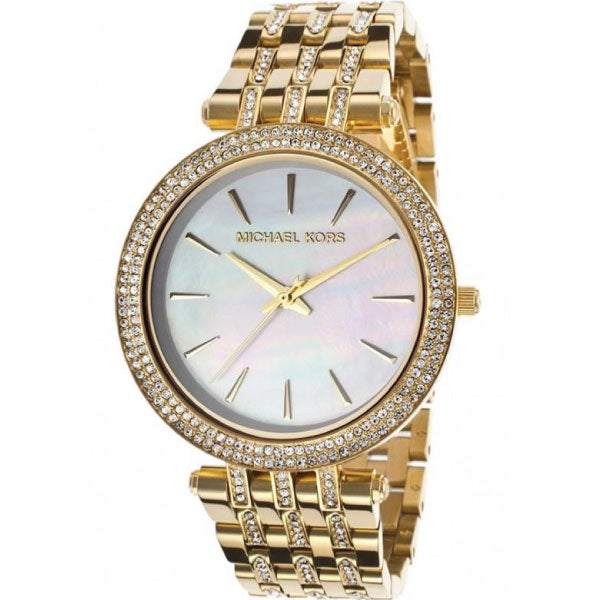  Shop Authentic Michael Kors Darci Mother of Pearl Dial Gold Steel Strap Watch for Women - MK3219 - Luxxuri