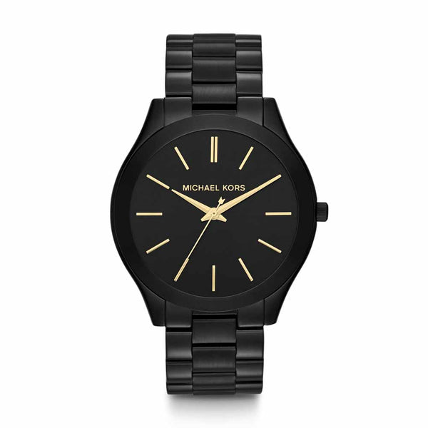  Shop Authentic Michael Kors Slim Runway Black Dial Black Stainless Steel Strap Watch for Women - MK3221 - Luxxuri