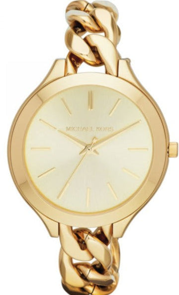  Shop Authentic Michael Kors Runway Gold Dial Gold Steel Strap Watch for Women - MK3222 - Luxxuri