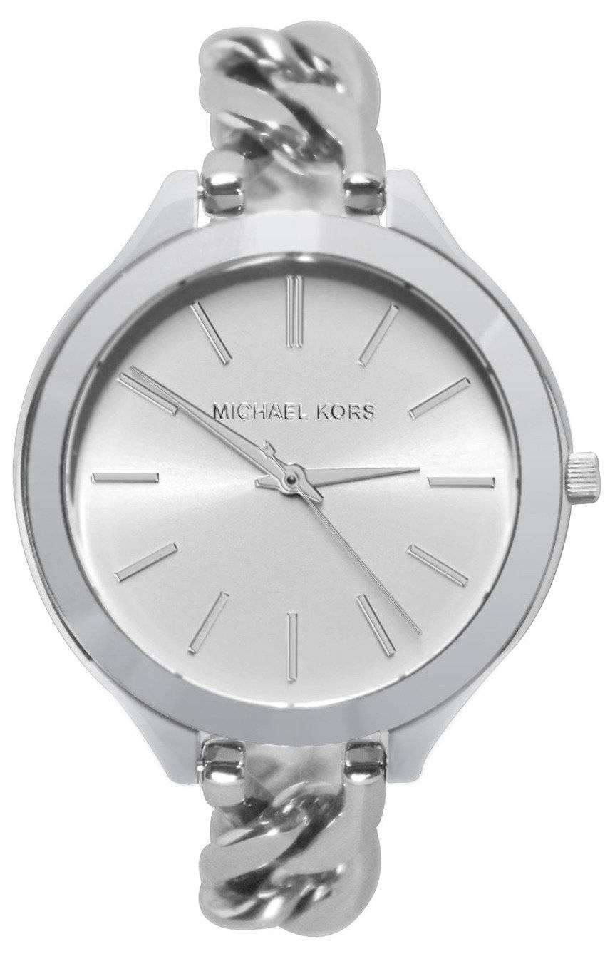  Shop Authentic Michael Kors Slim Runway Silver Dial Silver Steel Strap Watch for Women - MK3279 - Luxxuri