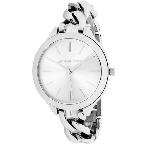  Shop Authentic Michael Kors Slim Runway Silver Dial Silver Steel Strap Watch for Women - MK3279 - Luxxuri