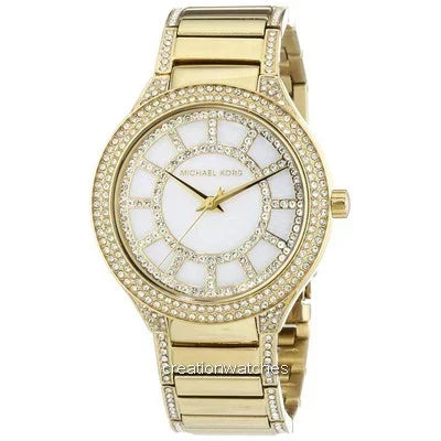  Shop Authentic Michael Kors Kerry Mother of Pearl Dial Gold Steel Strap Watch for Women - MK3312 - Luxxuri