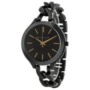  Shop Authentic Michael Kors Slim Runway Black Dial Black Steel Strap Watch for Women - MK3317 - Luxxuri