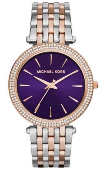  Shop Authentic Michael Kors Darci Purple Dial Two Tone Steel Strap Watch for Women - MK3353 - Luxxuri