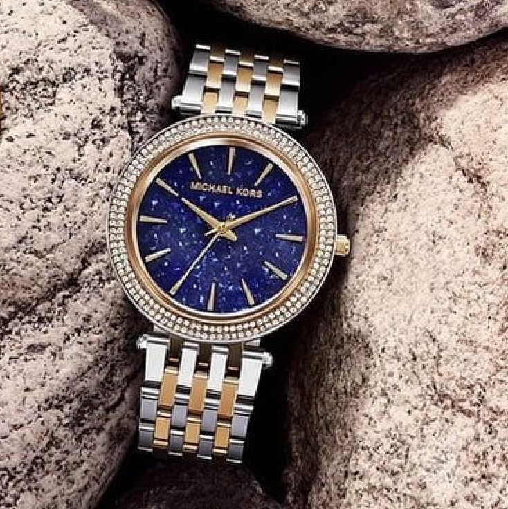  Shop Authentic Michael Kors Darci Quartz Blue Dial Two Tone Steel Strap Watch For Women - MK3401 - Luxxuri
