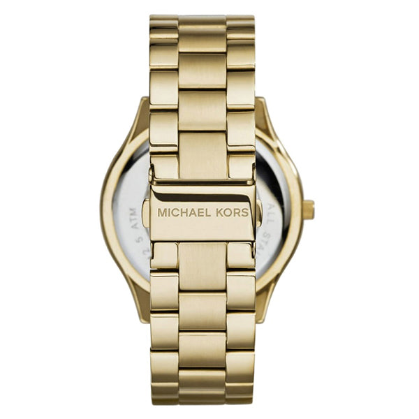  Shop Authentic Michael Kors Slim Runway Green Dial Gold Steel Strap Watch for Women - MK3435 - Luxxuri