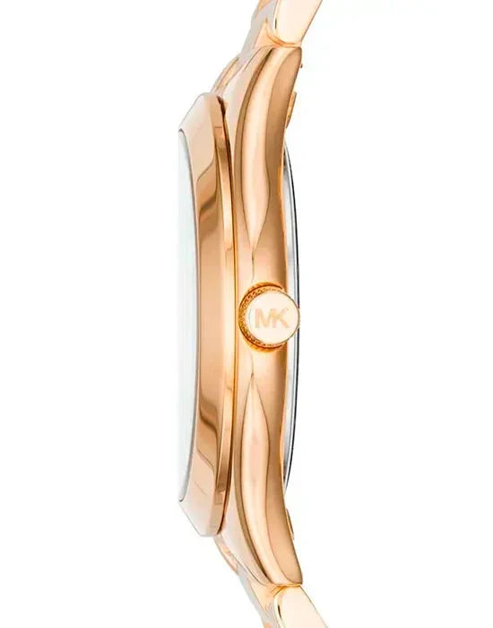  Shop Authentic Michael Kors Slim Runway Gold Dial Gold Steel Strap Watch For Women - MK3456 - Luxxuri