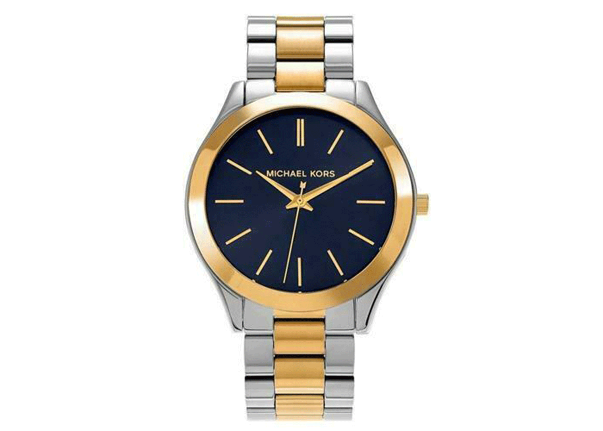  Shop Authentic Michael Kors Slim Runway Blue Dial Two Tone Steel Strap Watch for Women - MK3479 - Luxxuri