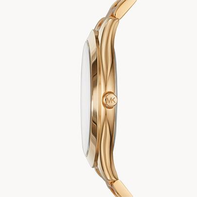  Shop Authentic Michael Kors Slim Runway Pink Dial Two Tone Steel Strap Watch for Women - MK3493 - Luxxuri