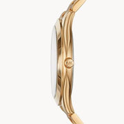  Shop Authentic Michael Kors Slim Runway Pink Dial Two Tone Steel Strap Watch for Women - MK3493 - Luxxuri