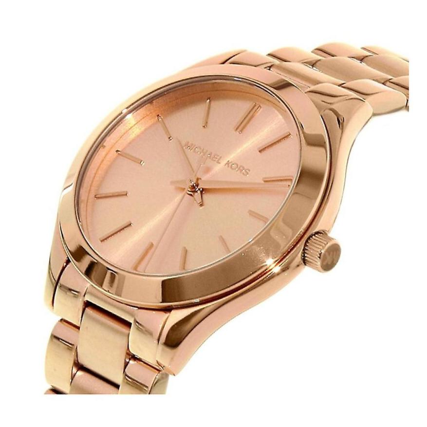  Shop Authentic Michael Kors Slim Runway Rose Gold Dial Rose Gold Steel Strap Watch for Women - MK3513 - Luxxuri