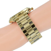  Shop Authentic Michael Kors Slim Runway Gold Dial Gold Steel Strap Watch for Women - MK3590 - Luxxuri