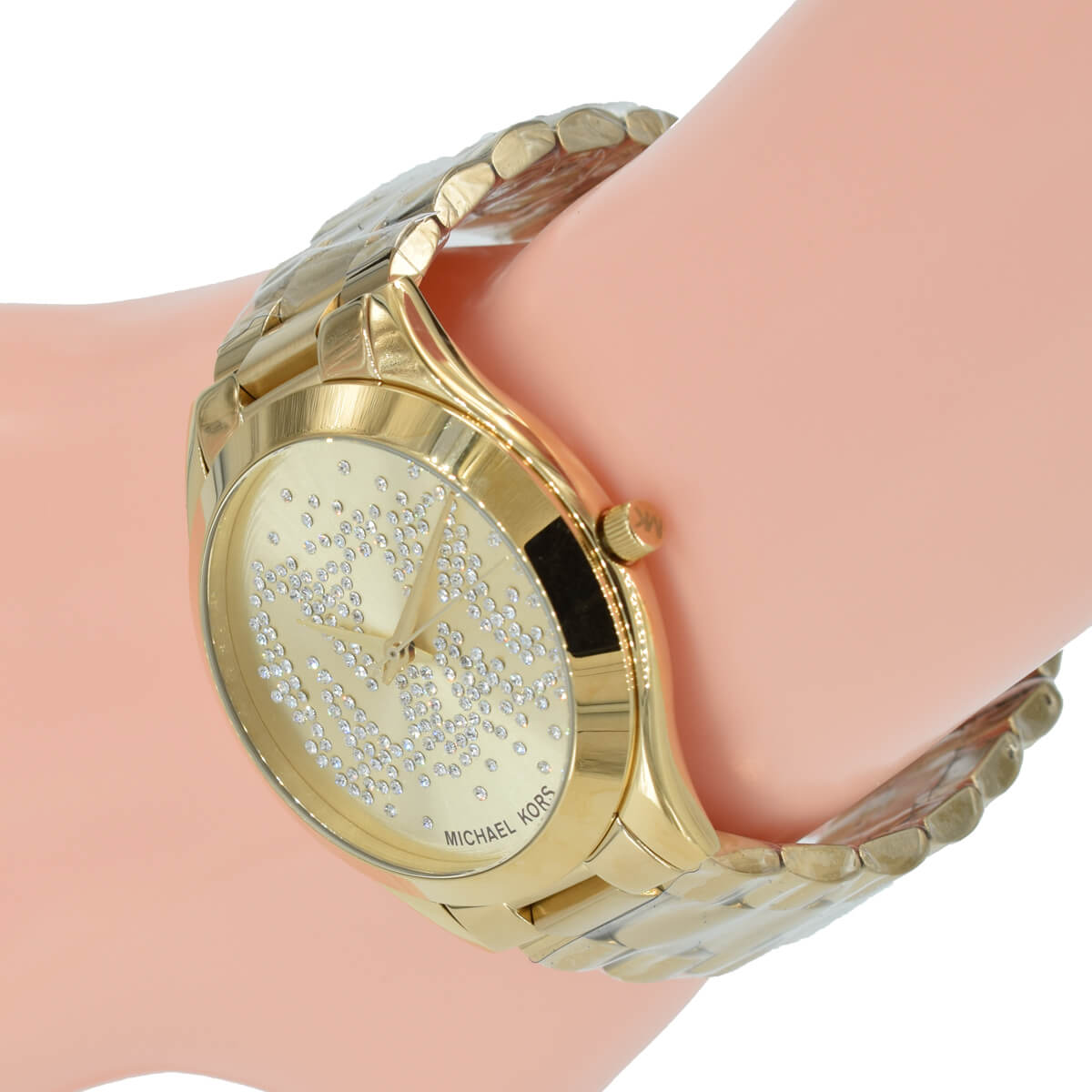  Shop Authentic Michael Kors Slim Runway Gold Dial Gold Steel Strap Watch for Women - MK3590 - Luxxuri