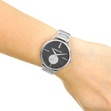  Shop Authentic Michael Kors Portia Black Dial Silver Steel Strap Watch for Women - MK3638 - Luxxuri