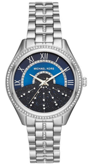  Shop Authentic Michael Kors Lauryn Blue Dial Silver Steel Strap Watch for Women - MK3720 - Luxxuri