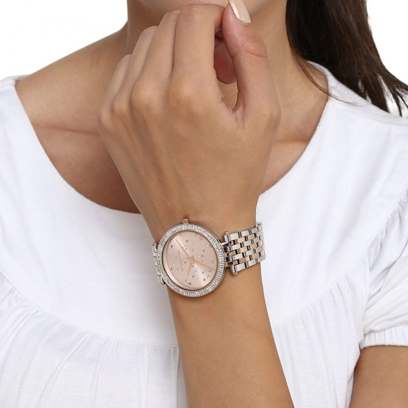  Shop Authentic Michael Kors Darci Rose Gold Dial Two Tone Steel Strap Watch for Women - MK3726 - Luxxuri