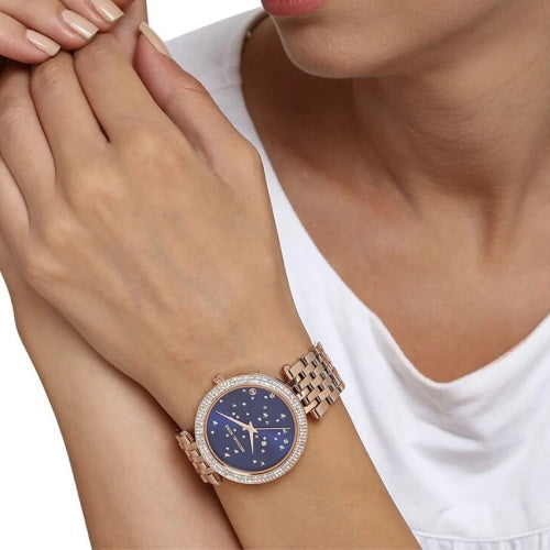  Shop Authentic Michael Kors Darci Blue Dial Rose Gold Steel Strap Watch for Women - MK3728 - Luxxuri