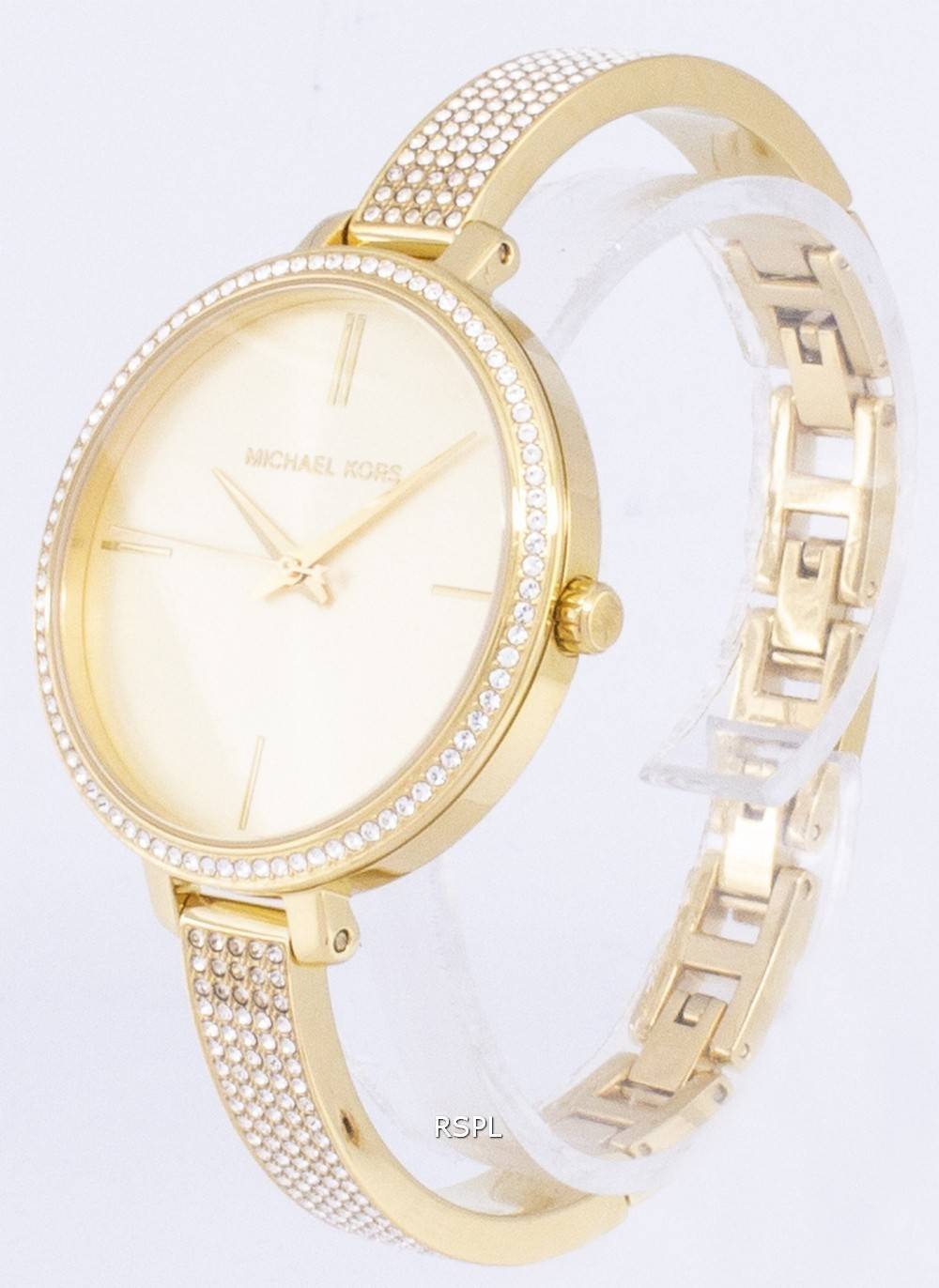  Shop Authentic Michael Kors Jaryn Quartz Gold Dial Gold Steel Strap Watch For Women - MK3784 - Luxxuri