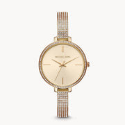  Shop Authentic Michael Kors Jaryn Quartz Gold Dial Gold Steel Strap Watch For Women - MK3784 - Luxxuri