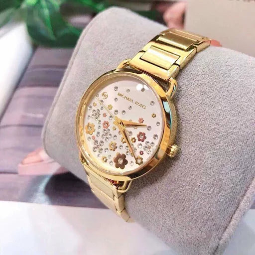  Shop Authentic Michael Kors Portia Quartz White Dial Gold Steel Strap Watch for Women - MK3840 - Luxxuri