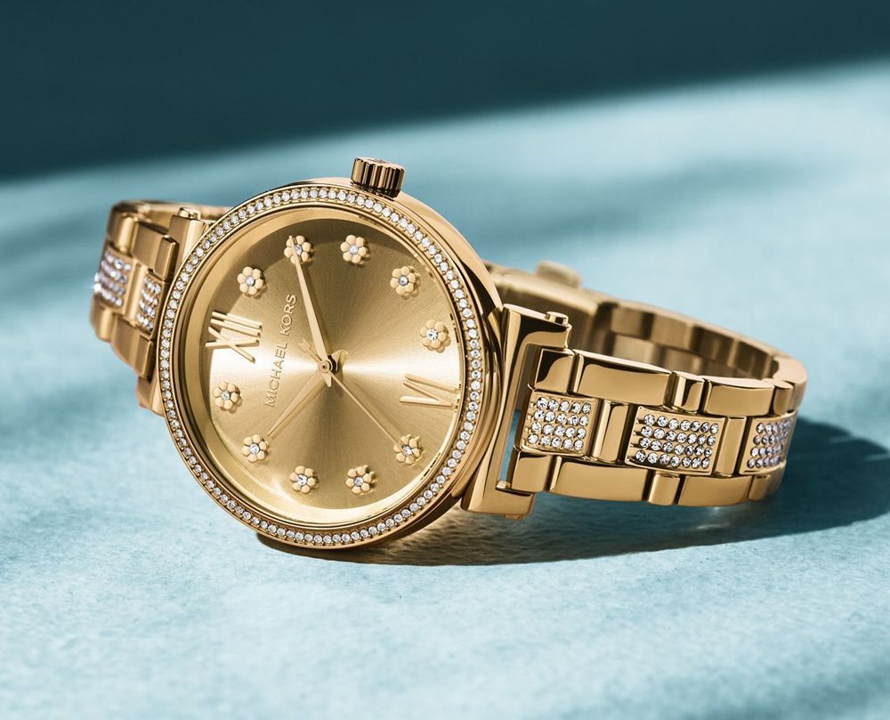  Shop Authentic Michael Kors Sofie Quartz Gold Dial Gold Steel Strap Watch For Women - MK3881 - Luxxuri