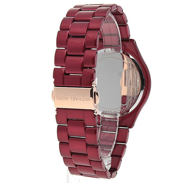  Shop Authentic Michael Kors Slim Runway Red Dial Red Steel Strap Watch For Women - MK3895 - Luxxuri