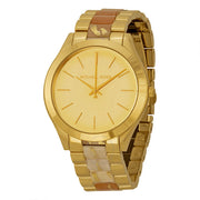  Shop Authentic Michael Kors Slim Runway Gold Dial Two Tone Steel Strap Watch for Women - MK4300 - Luxxuri
