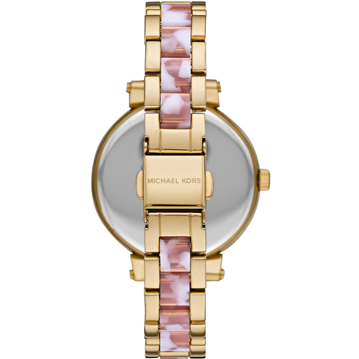  Shop Authentic Michael Kors Sofie Crystals Mother of Pearl Pink Dial Two Tone Steel Strap Watch For Women - MK4344 - Luxxuri