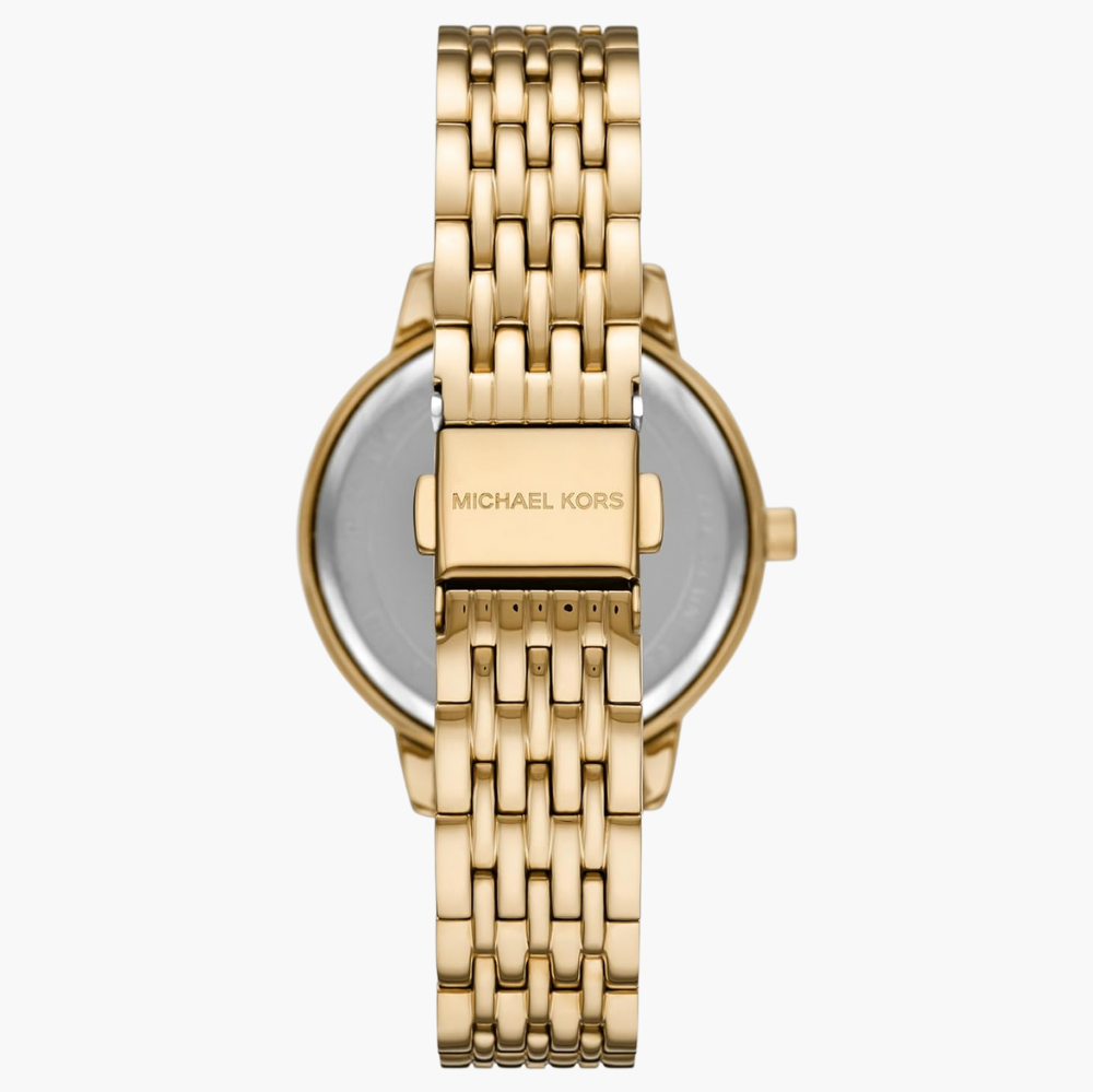  Shop Authentic Michael Kors Melissa Quartz Gold Dial Gold Steel Strap Watch for Women - MK4368 - Luxxuri