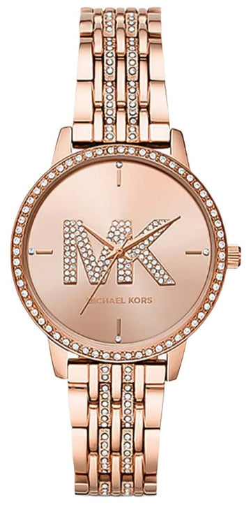  Shop Authentic Michael Kors Melissa Pave Quartz Rose Gold Dial Rose Gold Steel Strap Watch for Women - MK4372 - Luxxuri