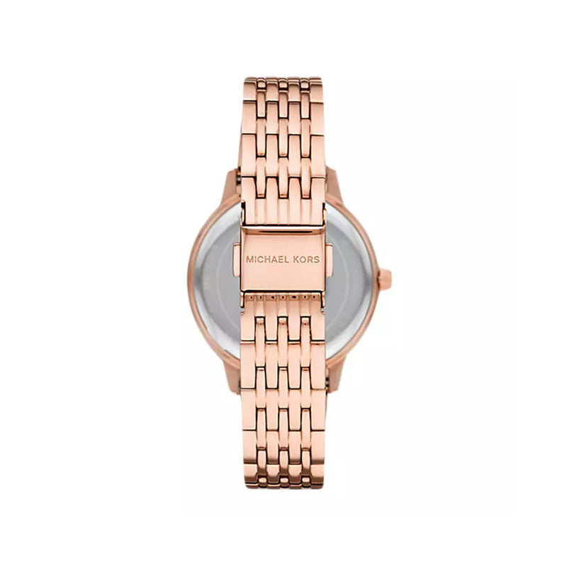  Shop Authentic Michael Kors Melissa Pave Quartz Rose Gold Dial Rose Gold Steel Strap Watch for Women - MK4372 - Luxxuri