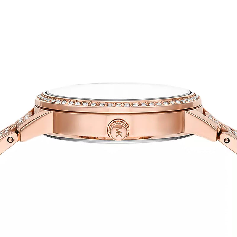  Shop Authentic Michael Kors Melissa Pave Quartz Rose Gold Dial Rose Gold Steel Strap Watch for Women - MK4372 - Luxxuri