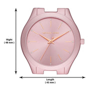  Shop Authentic Michael Kors Slim Runway Pink Dial Pink Steel Strap Watch For Women - MK4456 - Luxxuri