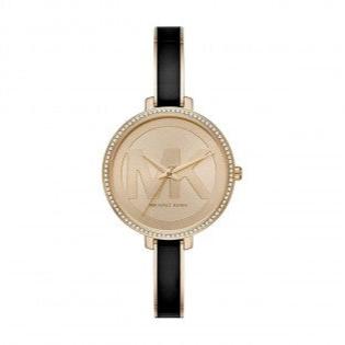  Shop Authentic Michael Kors Jaryn Quartz Gold Dial Black Steel Strap Watch For Women - MK4544 - Luxxuri