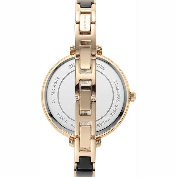  Shop Authentic Michael Kors Jaryn Quartz Gold Dial Black Steel Strap Watch For Women - MK4544 - Luxxuri