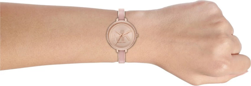  Shop Authentic Michael Kors Jaryn Analog Rose Gold Dial Pink Steel Strap Watch For Women - MK4545 - Luxxuri