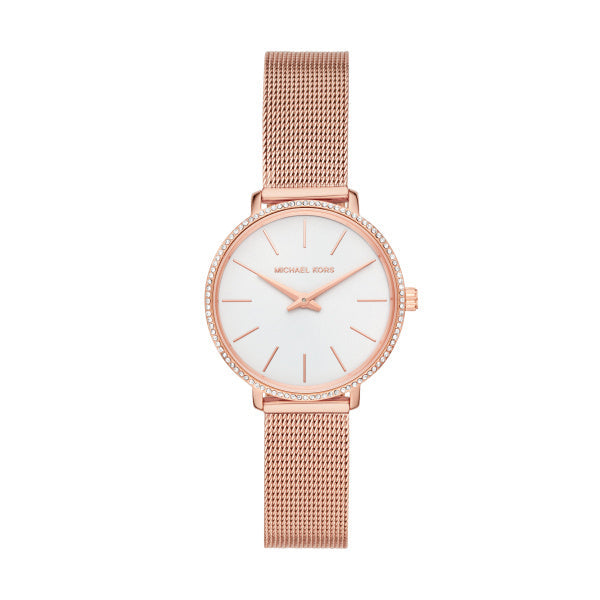  Shop Authentic Michael Kors Pyper Quartz Mother of Pearl White Dial Rose Gold Mesh Strap Watch For Women - MK4588 - Luxxuri