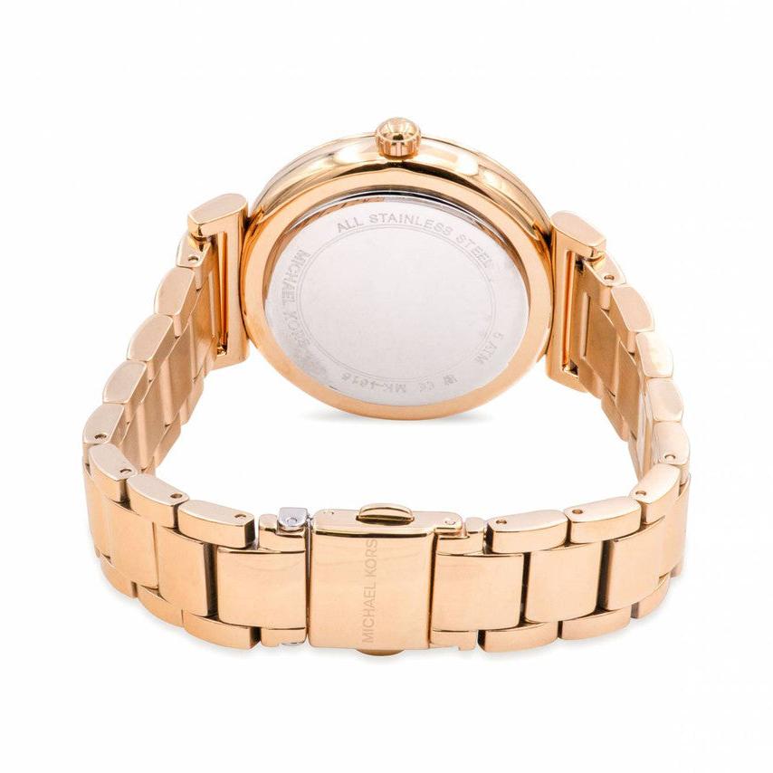  Shop Authentic Michael Kors Abbey Three-Hand Analog White Dial Gold Steel Strap Watch for Women - MK4615 - Luxxuri