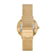  Shop Authentic Michael Kors Pyper Quartz Mother of Pearl White Dial Gold Mesh Bracelet Watch For Women - MK4619 - Luxxuri