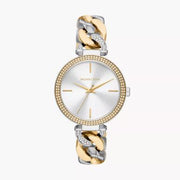  Shop Authentic Michael Kors Catelyn Three-Hand Crystals Silver Dial Two Tone Steel Strap Watch for Women - MK4633 - Luxxuri