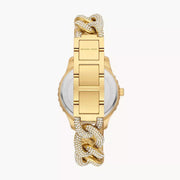 Shop Authentic Michael Kors Layton Multifunction Glitz Silver Dial Gold Steel Strap Watch for Women - MK4653 - Luxxuri