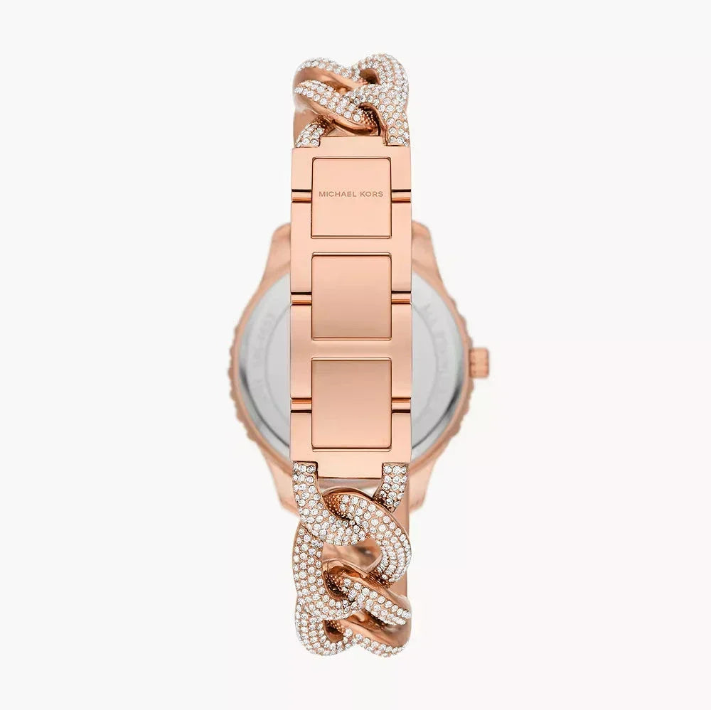  Shop Authentic Michael Kors Layton Multifunction Crystals Rose Gold Dial Rose Gold Steel Strap Watch for Women - MK4654 - Luxxuri