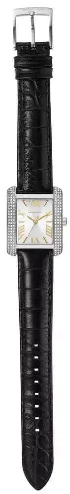  Shop Authentic Michael Kors Emery Three Hand Silver Dial Black Leather Strap Watch For Women - MK4696 - Luxxuri