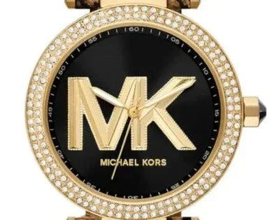  Shop Authentic Michael Kors Parker Black Dial Cheetah Print Brown Leather Strap Watch For Women - MK4723 - Luxxuri