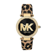  Shop Authentic Michael Kors Parker Black Dial Cheetah Print Brown Leather Strap Watch For Women - MK4723 - Luxxuri